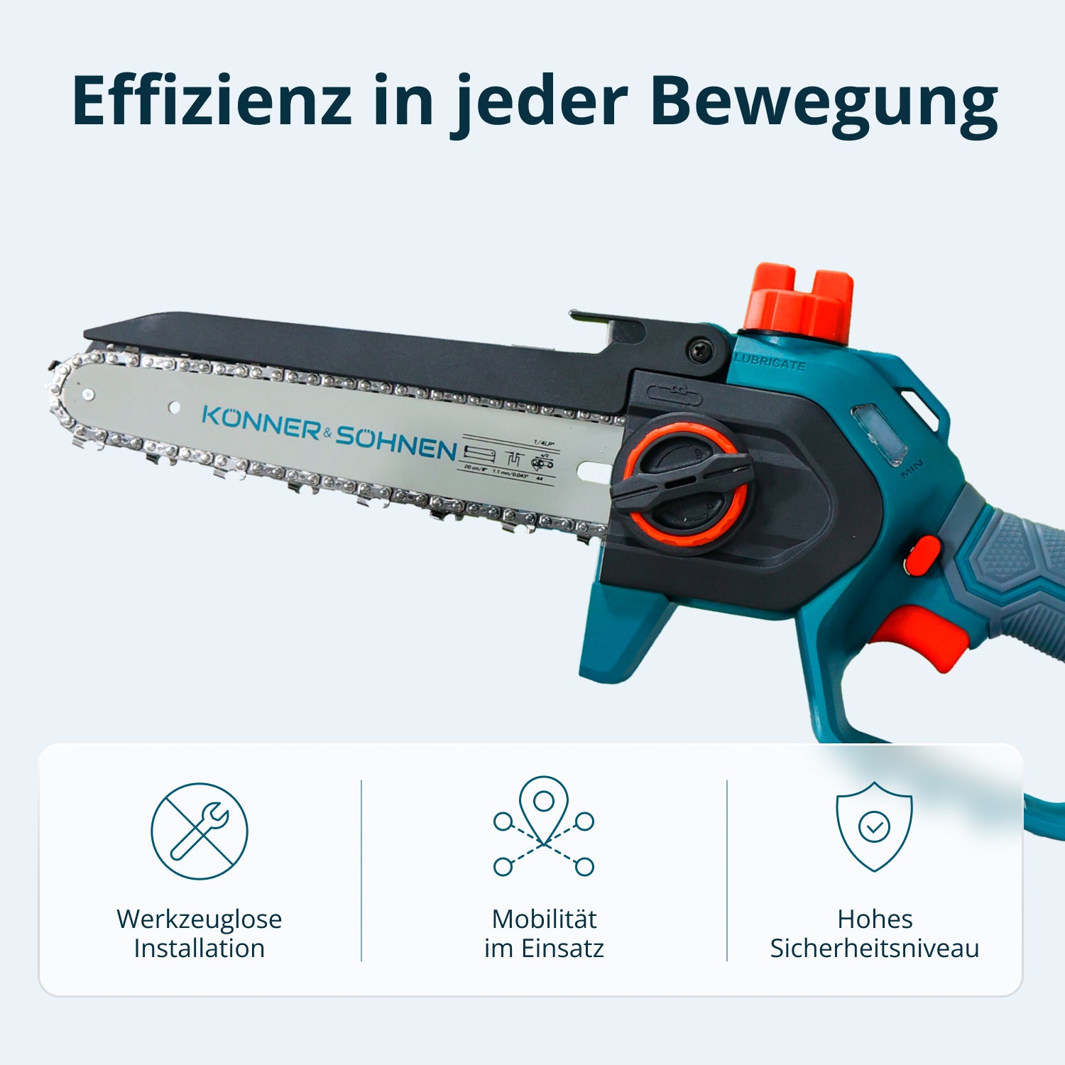 Snoerloze Mini Kettingzaag KS MCS20V-8