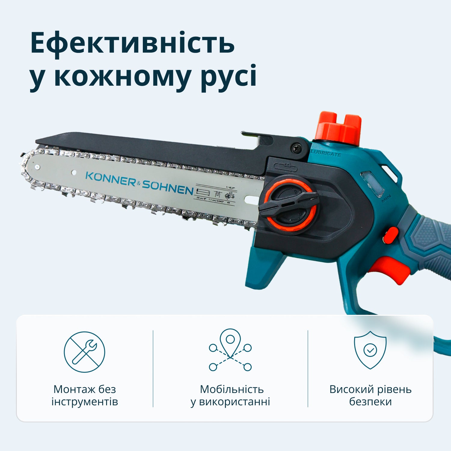 Snoerloze Mini Kettingzaag KS MCS20V-8