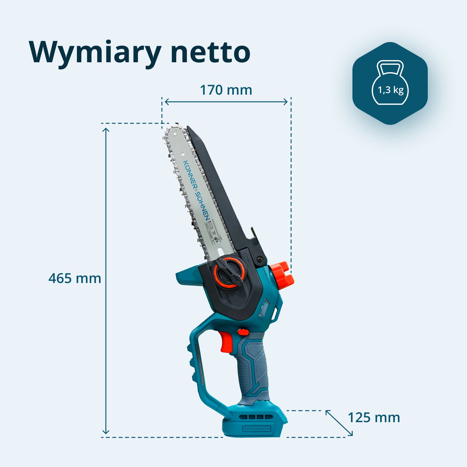 Vezeték nélküli Mini Láncfűrész KS MCS20V-8