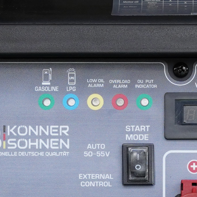 Monitoring of all important operating parameters 