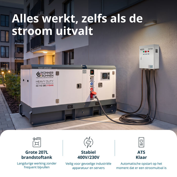 Tre-faset dieselkraftværk KS 110-3BE