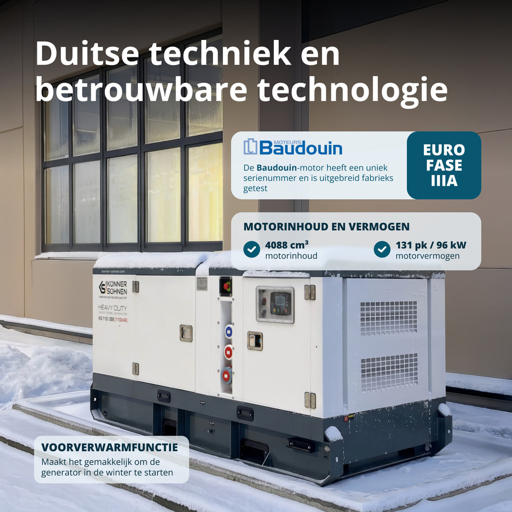 Tre-faset dieselkraftværk KS 110-3BE