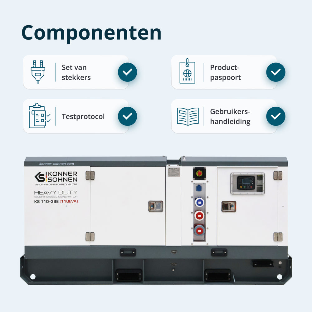 Tre-faset dieselkraftværk KS 110-3BE
