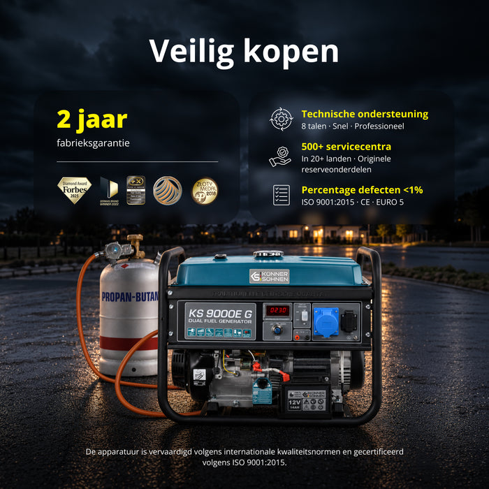 LPG/Benzin Generátor „Könner & Söhnen” KS 9000E G