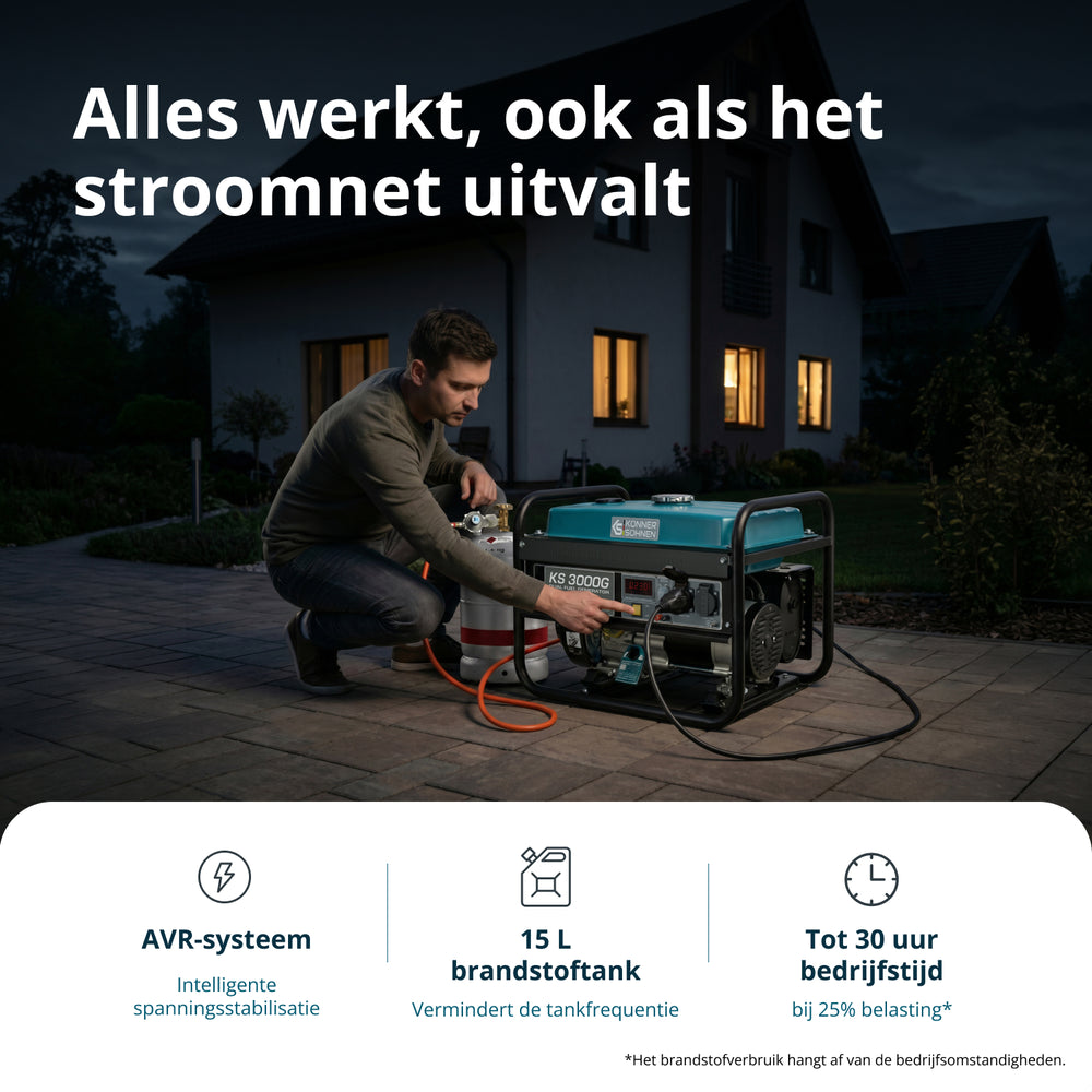 LPG/bensingenerator "Könner & Söhnen" KS 3000G