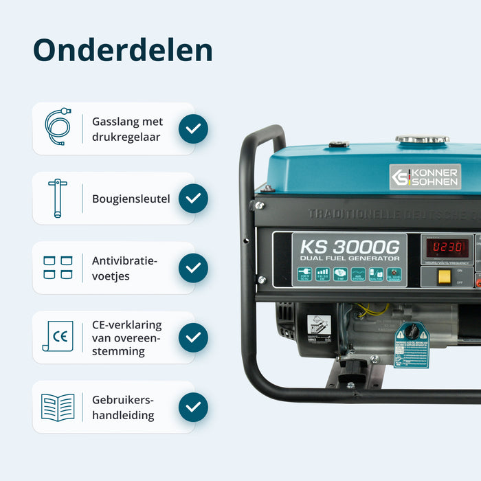 LPG/bensingenerator "Könner & Söhnen" KS 3000G