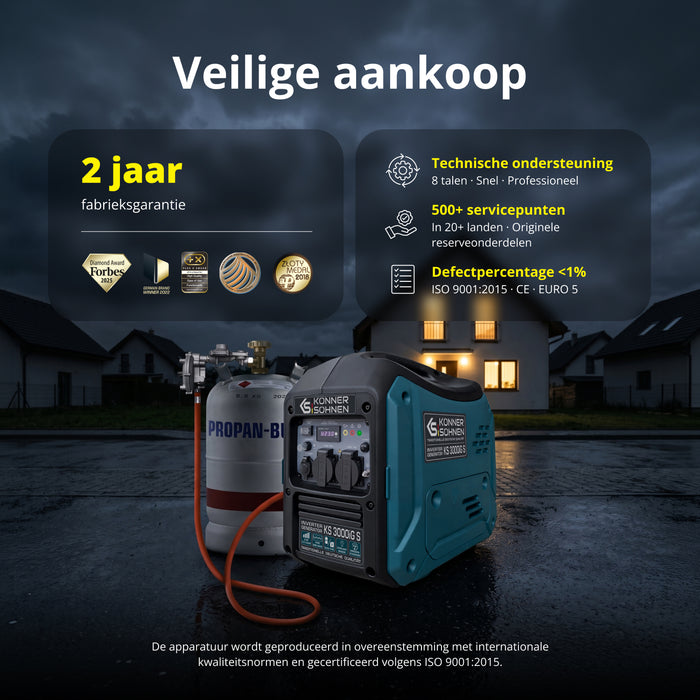 LPG/benzínový invertorový generátor KS 3000iG S