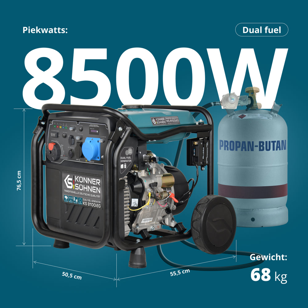 Invertorový generátor na LPG/benzín KS 8100iEG