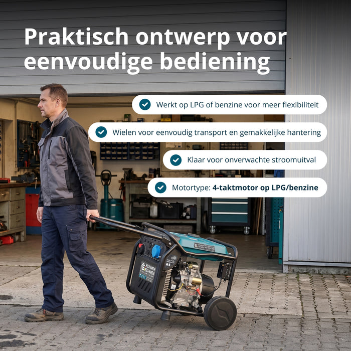 Invertorový generátor na LPG/benzín KS 8100iEG