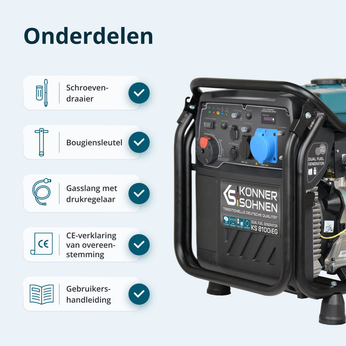 Invertorový generátor na LPG/benzín KS 8100iEG
