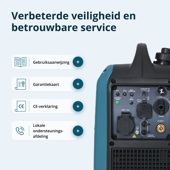 Gerador inversor (GPL/gasolina) KS 1900iG S