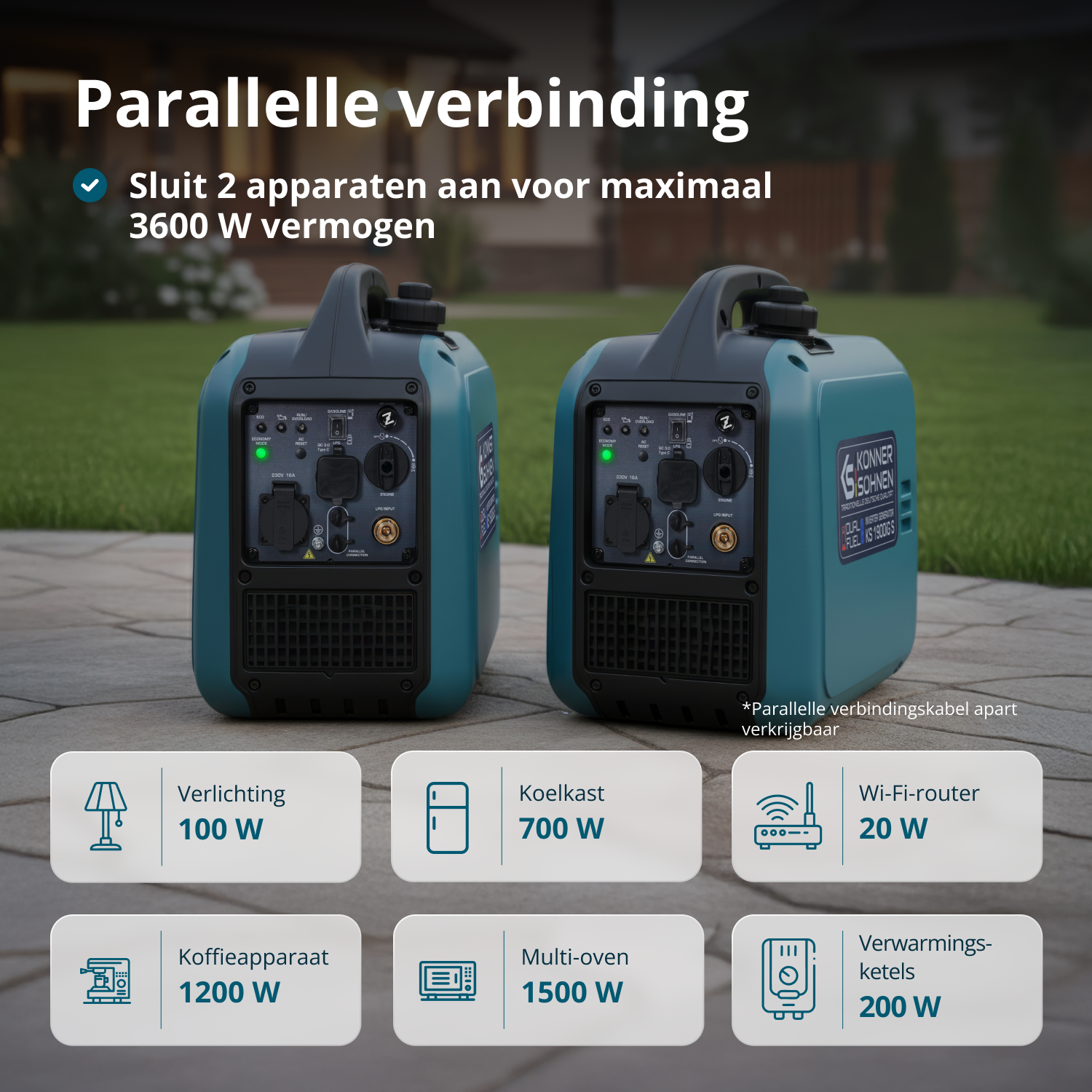 Invertergenerator (LPG/benzine) KS 1900iG S (Refurbished – Zo goed als nieuw)