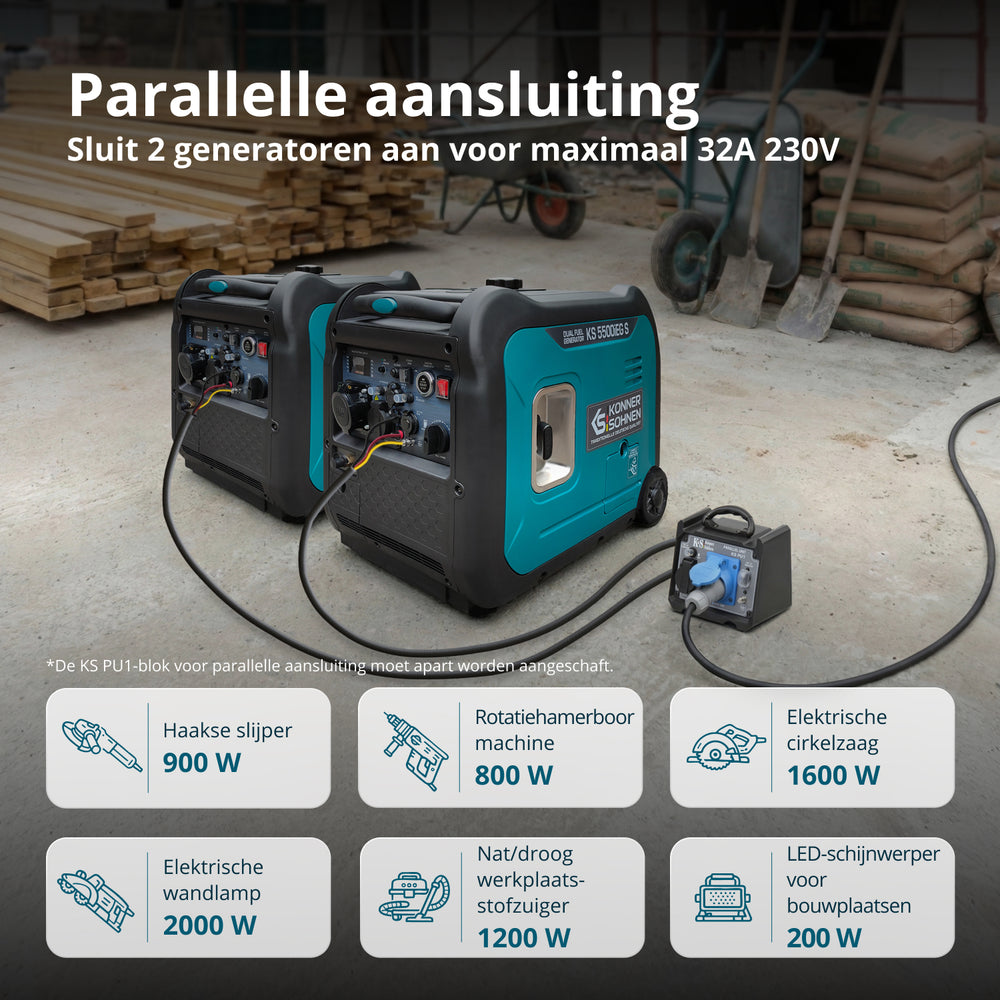 LPG/benzin inverter generator KS 5500iEG S