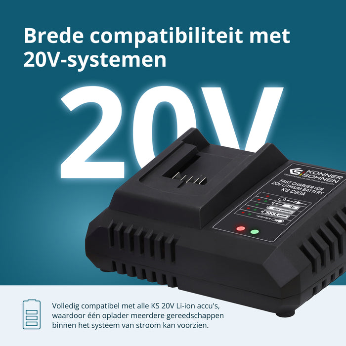 Brzi punjač za 20V litijumsku bateriju KS C90A