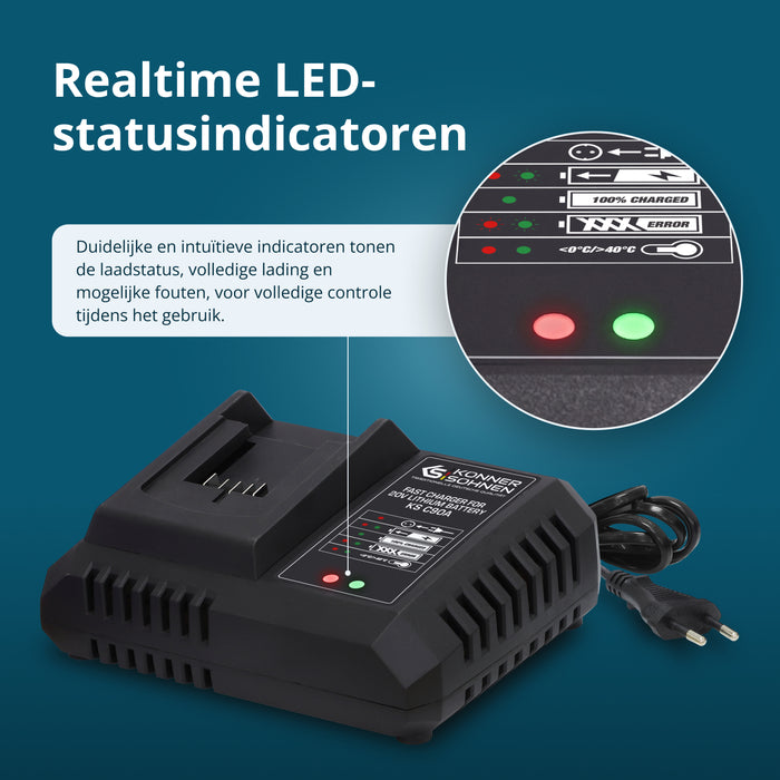 Brzi punjač za 20V litijumsku bateriju KS C90A