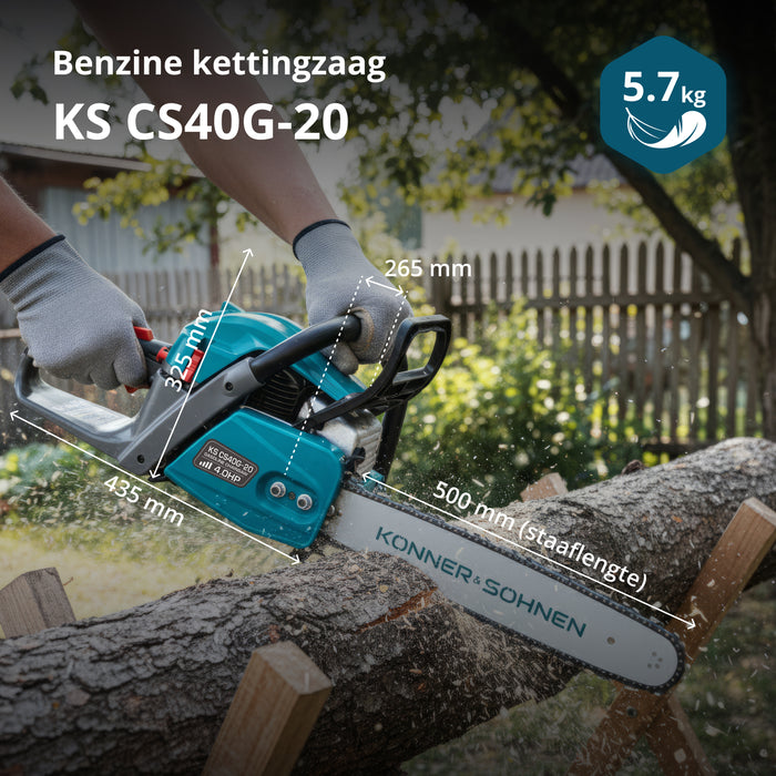 Бензинов верижен трион KS CS40G-20