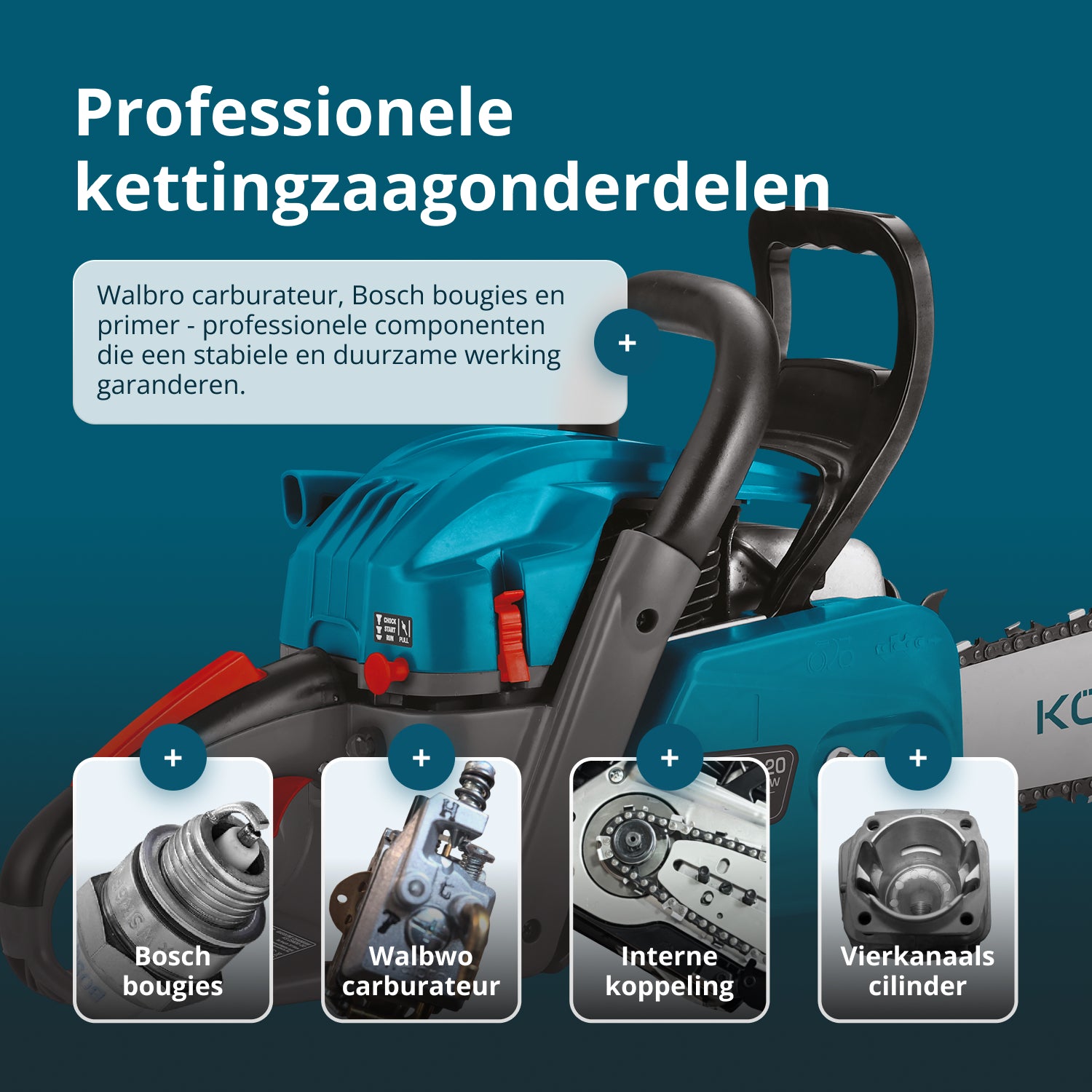 Benzines láncfűrész KS CS40G-20