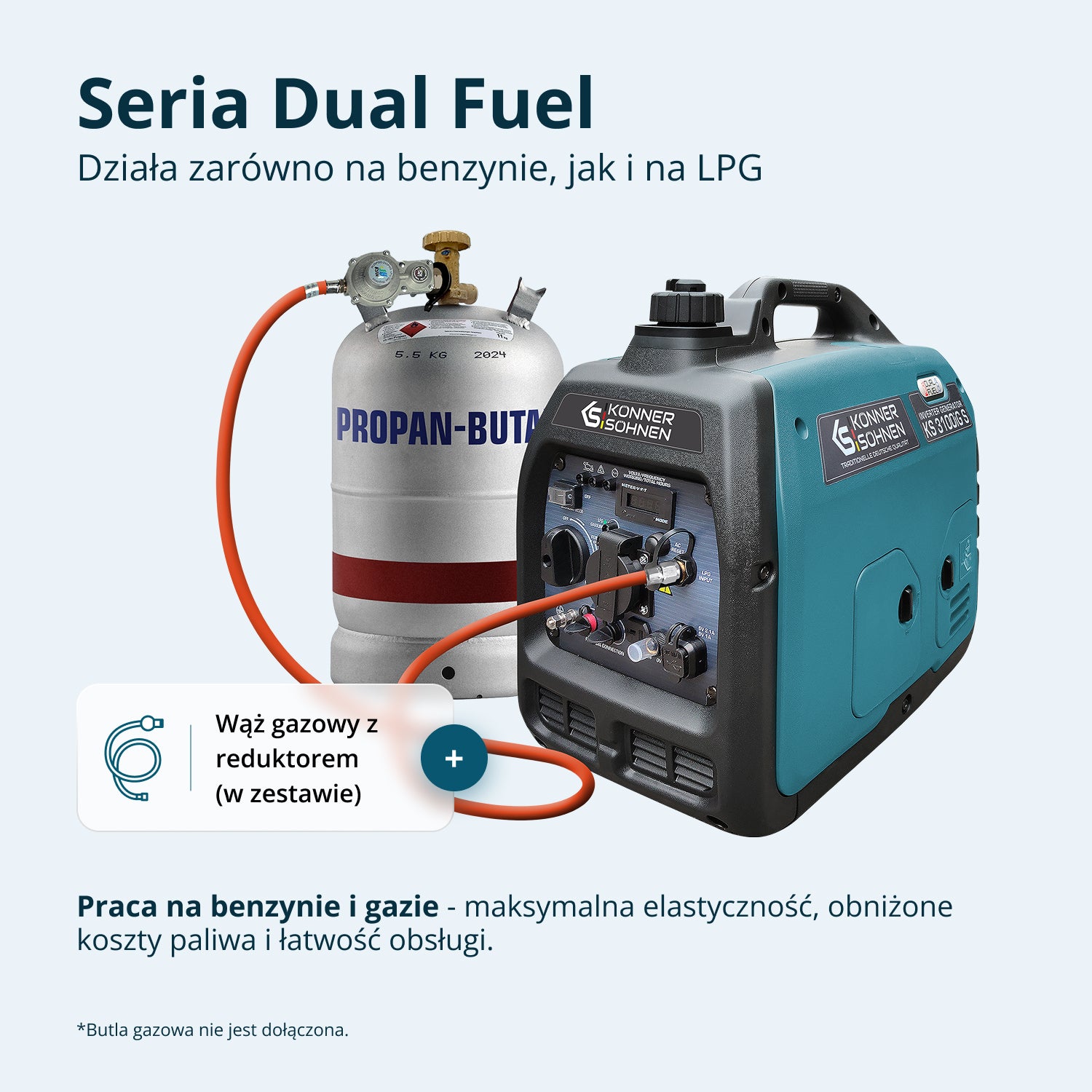 Inwerterowy generator LPG/benzyna KS 3100iG S