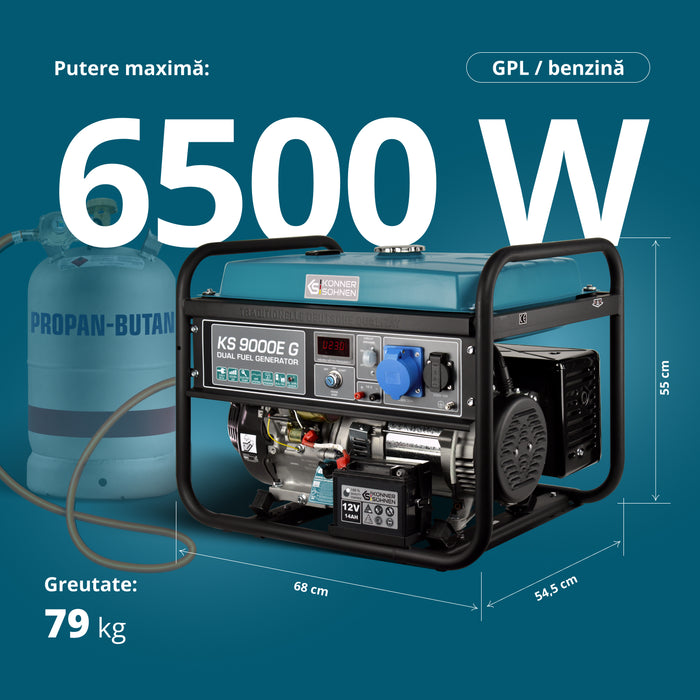 Generator LPG/Benzină „Könner & Söhnen” KS 9000E G