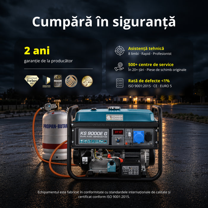 Generator LPG/Benzină „Könner & Söhnen” KS 9000E G