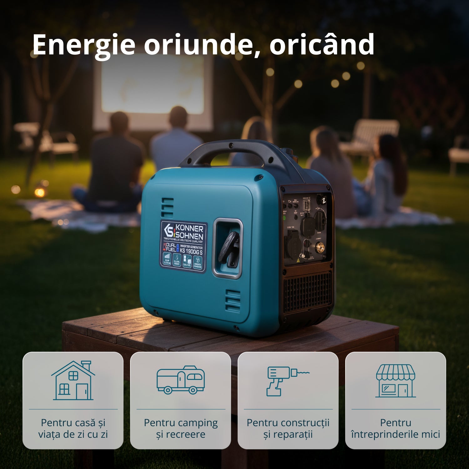 Generator Invertor (gaz/benzină) KS 1900iG S (Recondiționat – Stare Excelentă)