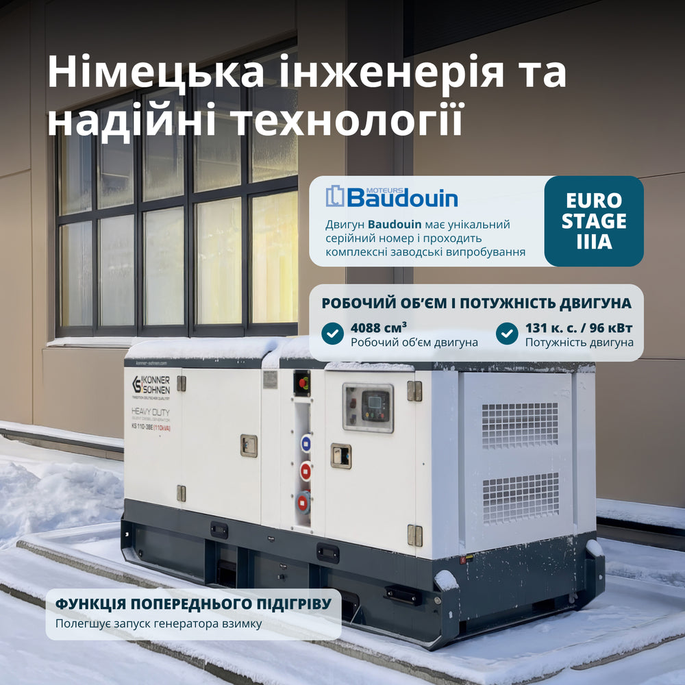 Дизельна трифазна електростанція KS 110-3BE 