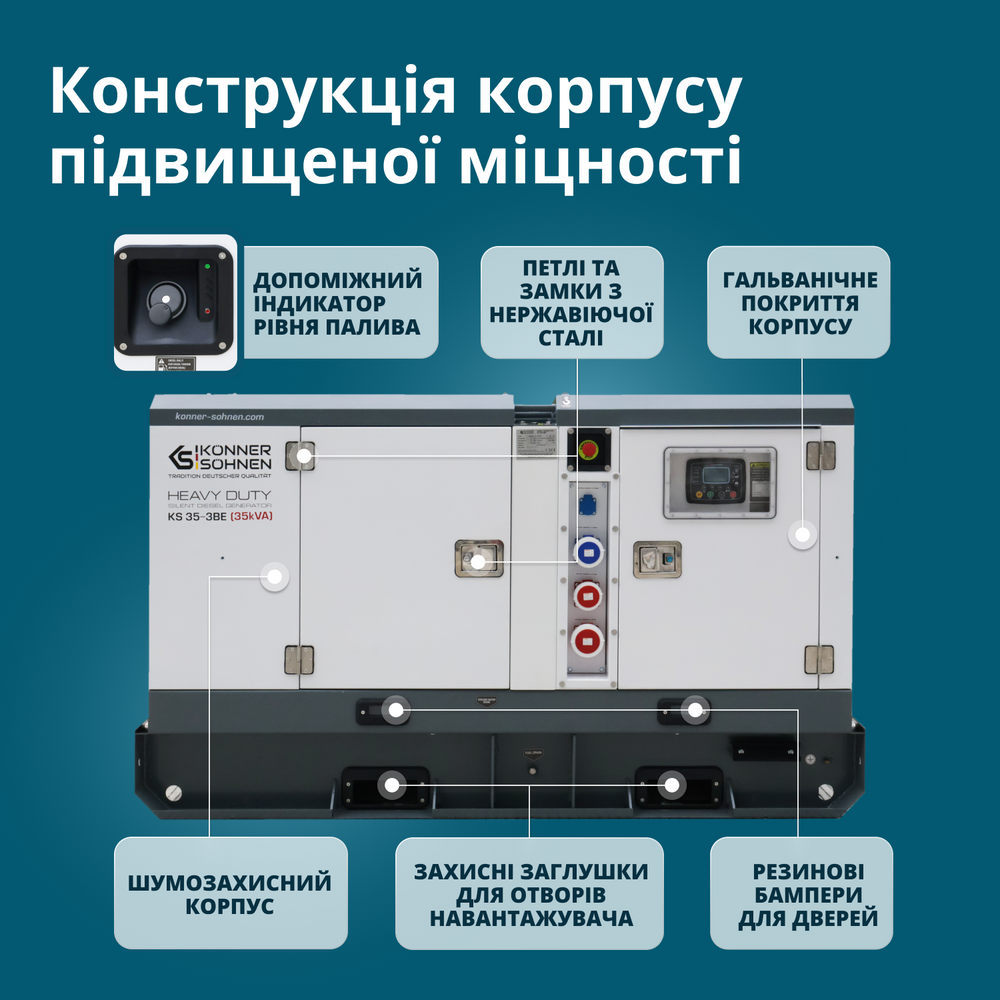 Дизельна трифазна електростанція KS 35-3BE