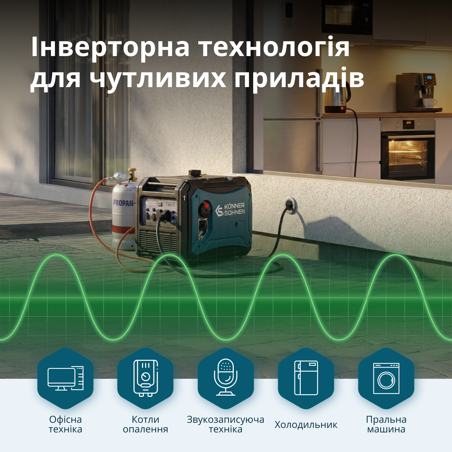 Інверторний генератор на LPG/бензині KS 4000iEG S