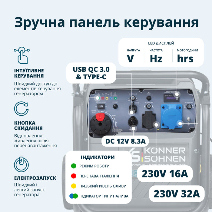 Інверторний генератор на LPG/бензині KS 8100iEG (Відновлений товар – Гарний стан)
