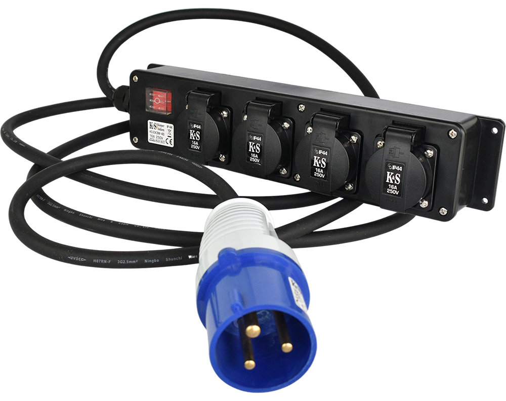 Prelungitor industrial cu prize multiple KS EX3M-4S