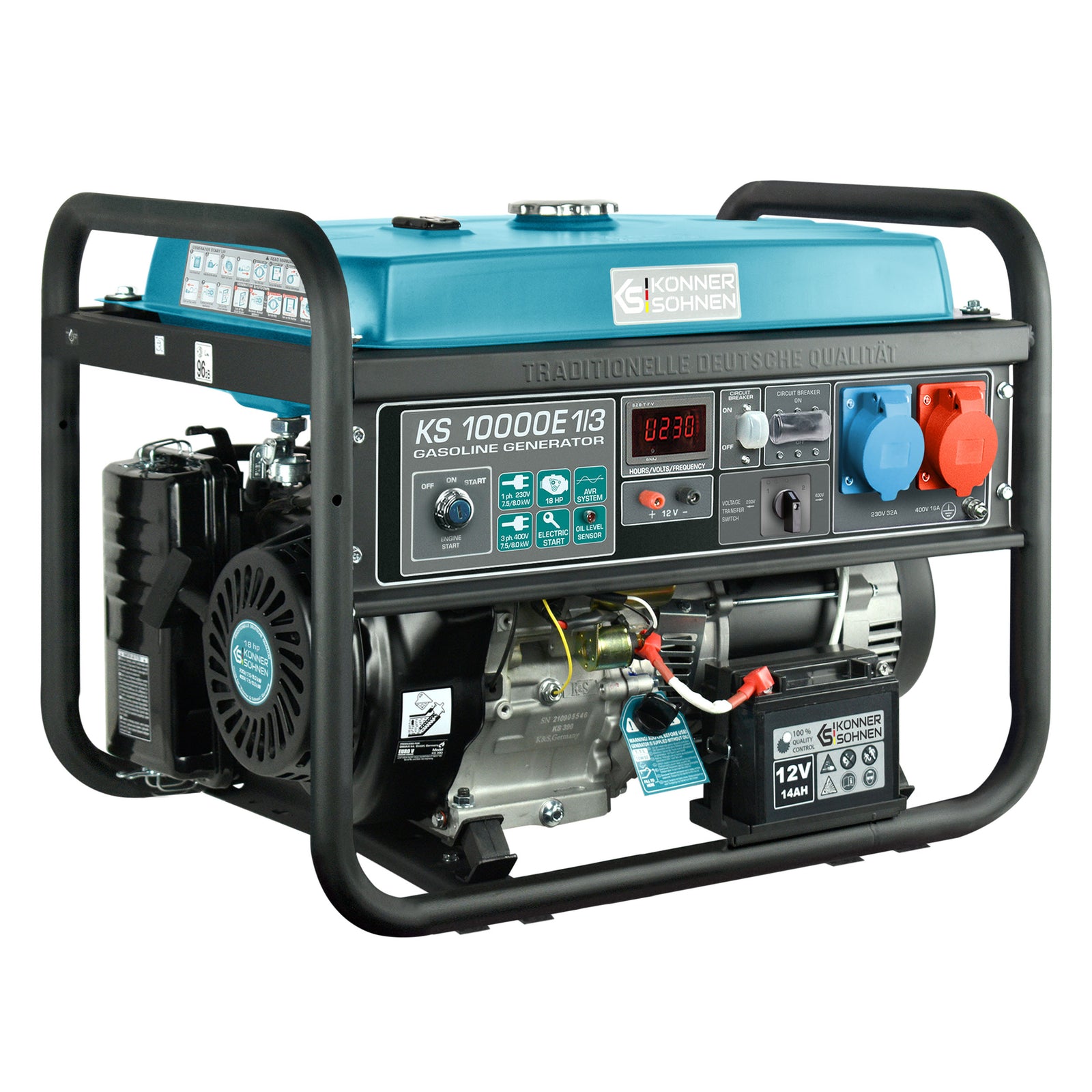 Benzin-Generator "Könner & Söhnen" KS 10000E 1/3