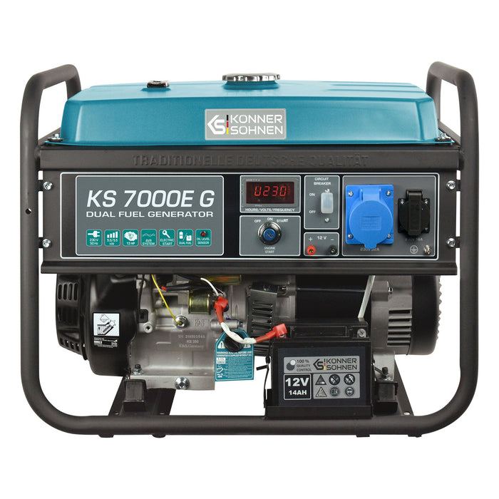 Generador híbrido de gasolina y gas "Könner & Söhnen" KS 7000E G