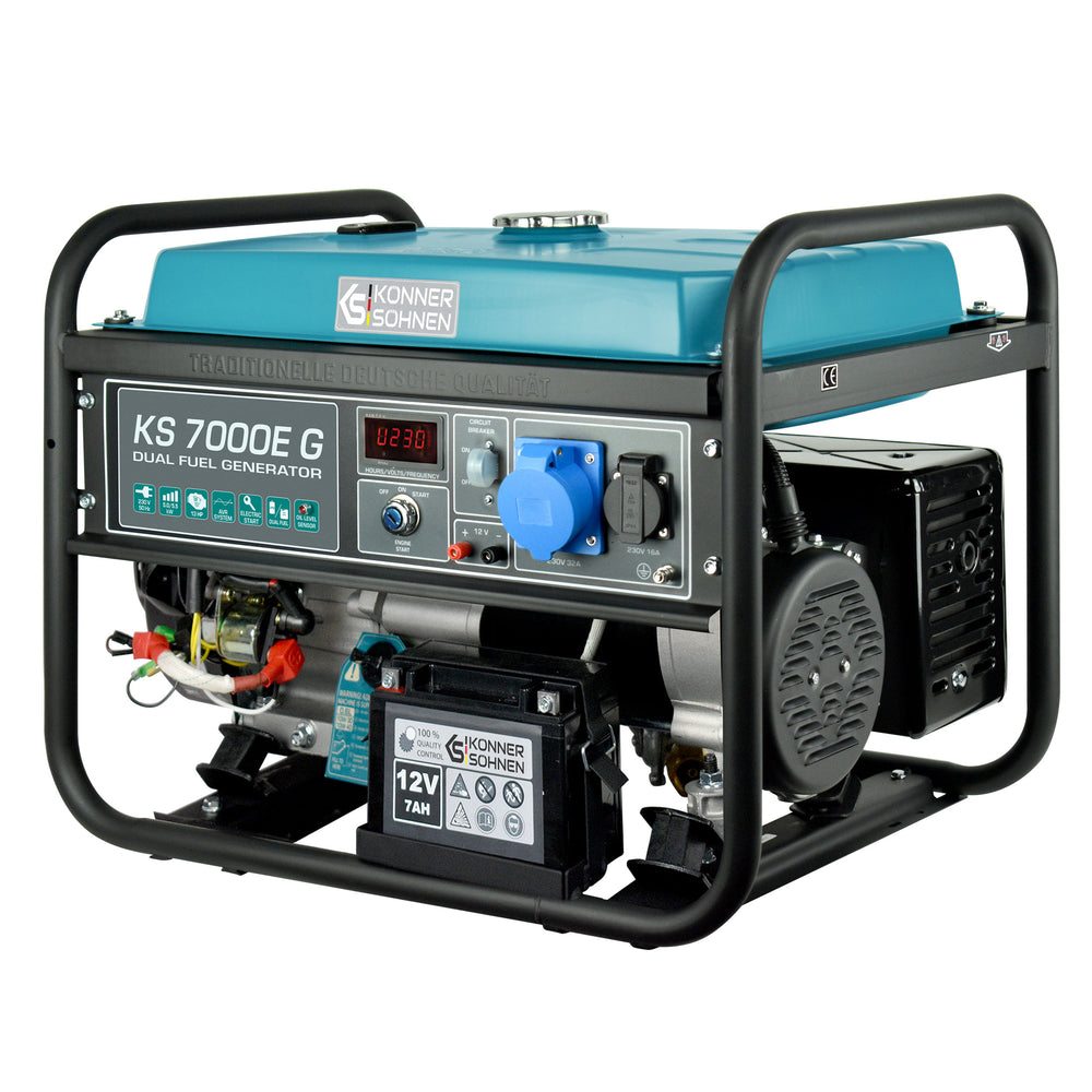 Generador híbrido de gasolina y gas "Könner & Söhnen" KS 7000E G