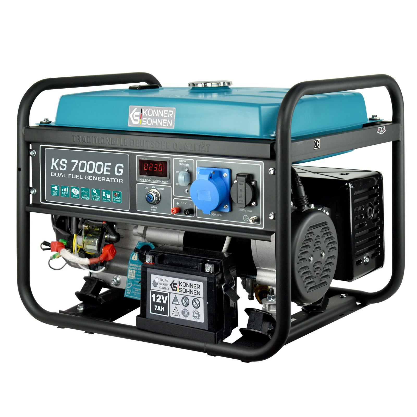 LPG/Benzine Generator "Könner & Söhnen" KS 7000E G