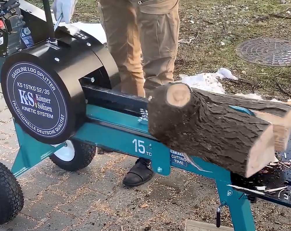 Partidor de leña de gasolina del tipo cinético KS 15TKG 52/35